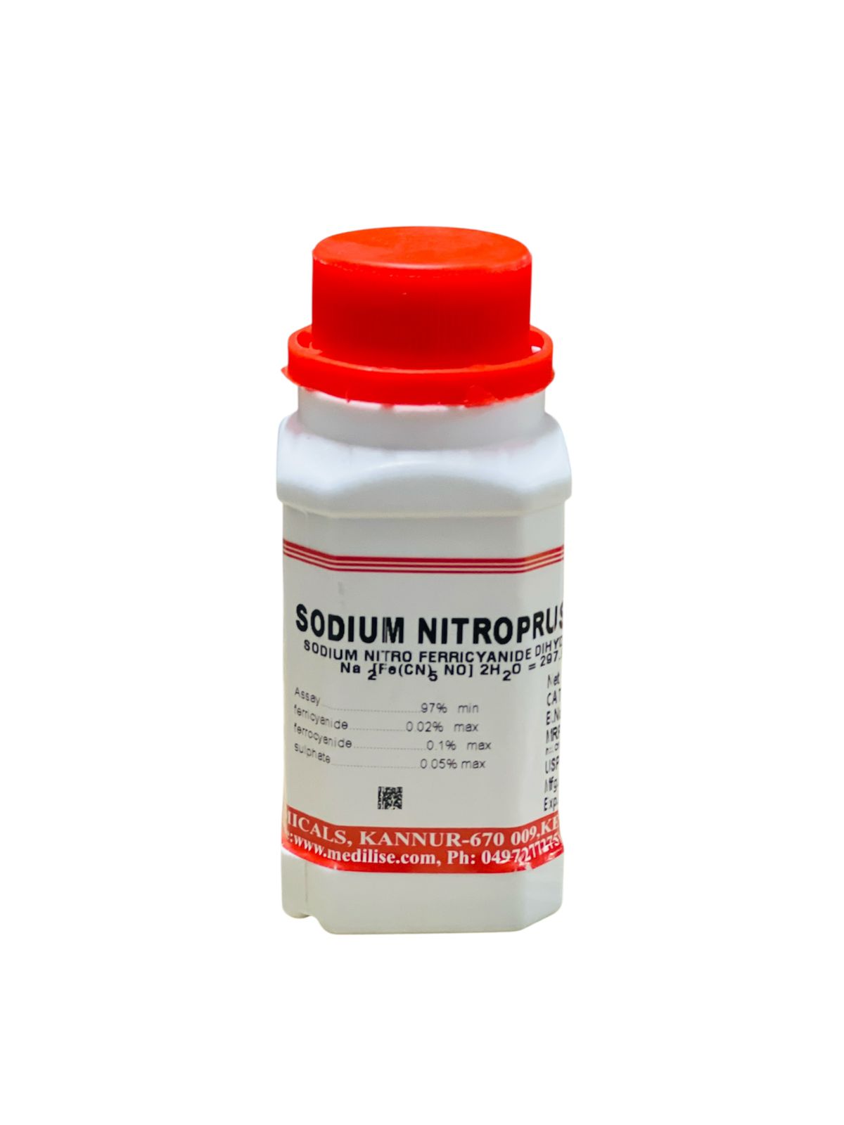 SODIUM NITROPRUSSIDE 97% Na2[Fe(CN)5NO] ? 2H2O=297.95 CAS No.13755-38-9
